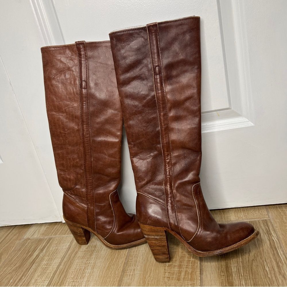Vintage 1970s  Frye Boots Size 5 Brown Made in the USA  Dex Campus Boots - Picture 2 of 9